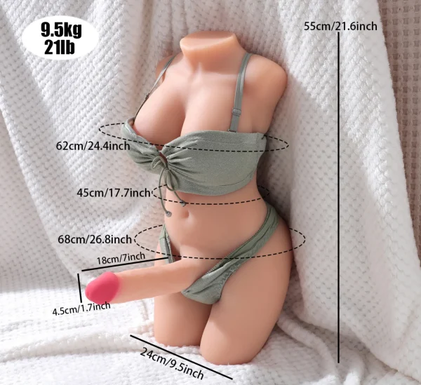 MZRAI Selene 12kg Trans TPE Torso Doll, Trans Torso (Anal, Testicles) | EU Stock — photo 1