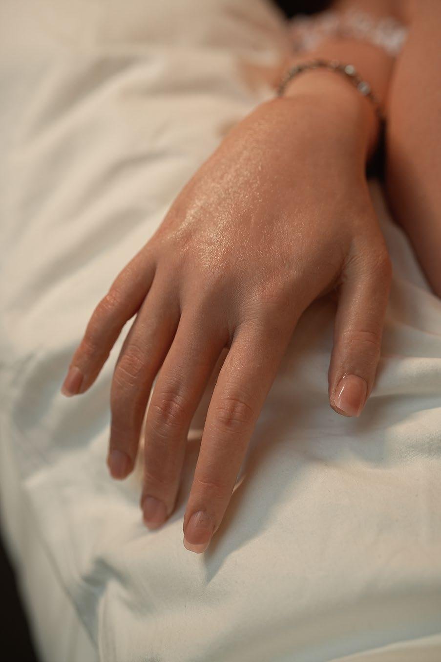 Skin finish close-up of a doll hand